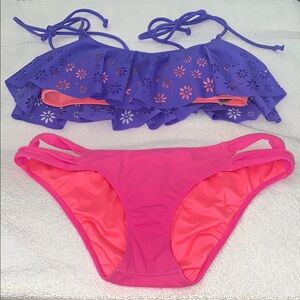 Floral Cutout Bikini Set